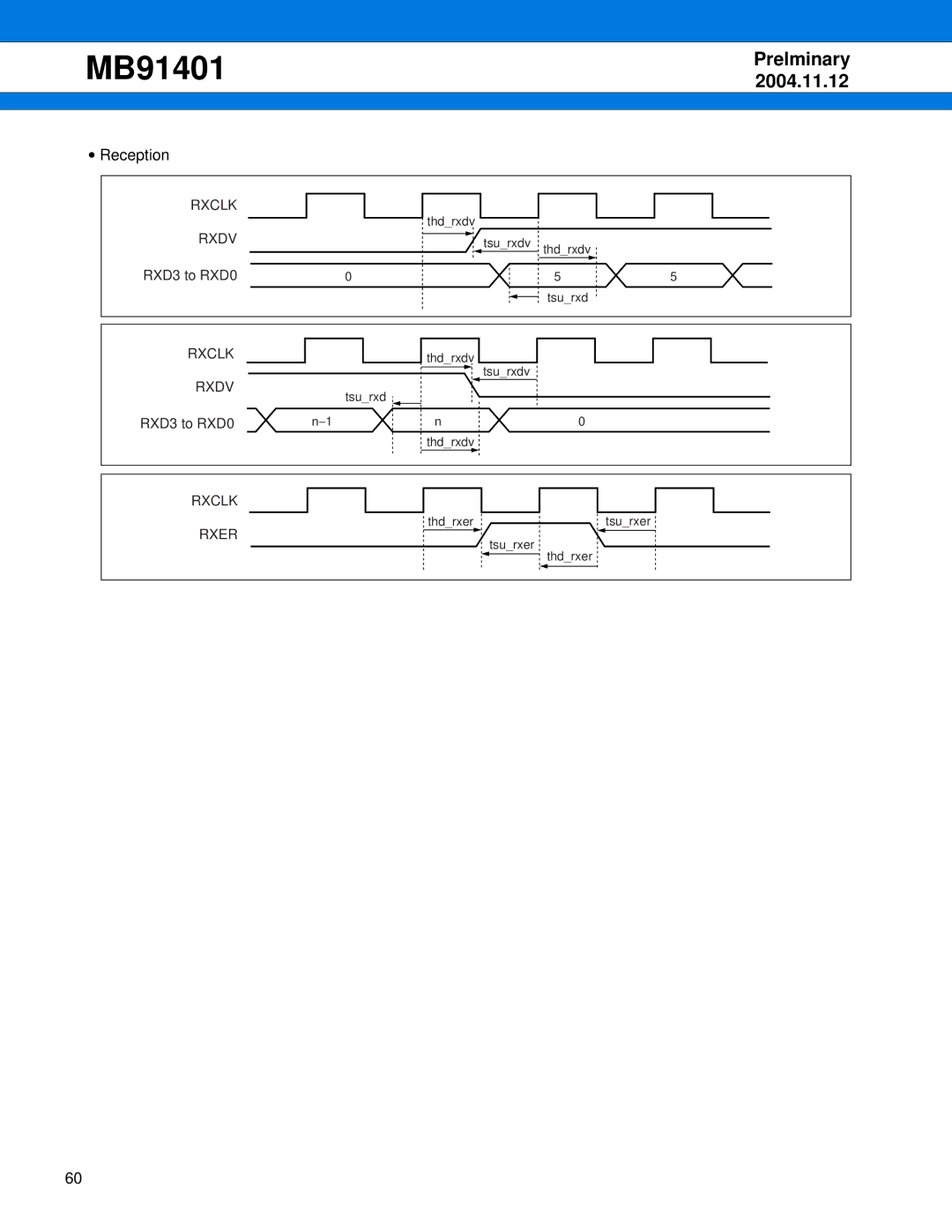 Fujitsu MB91401 manual Reception 