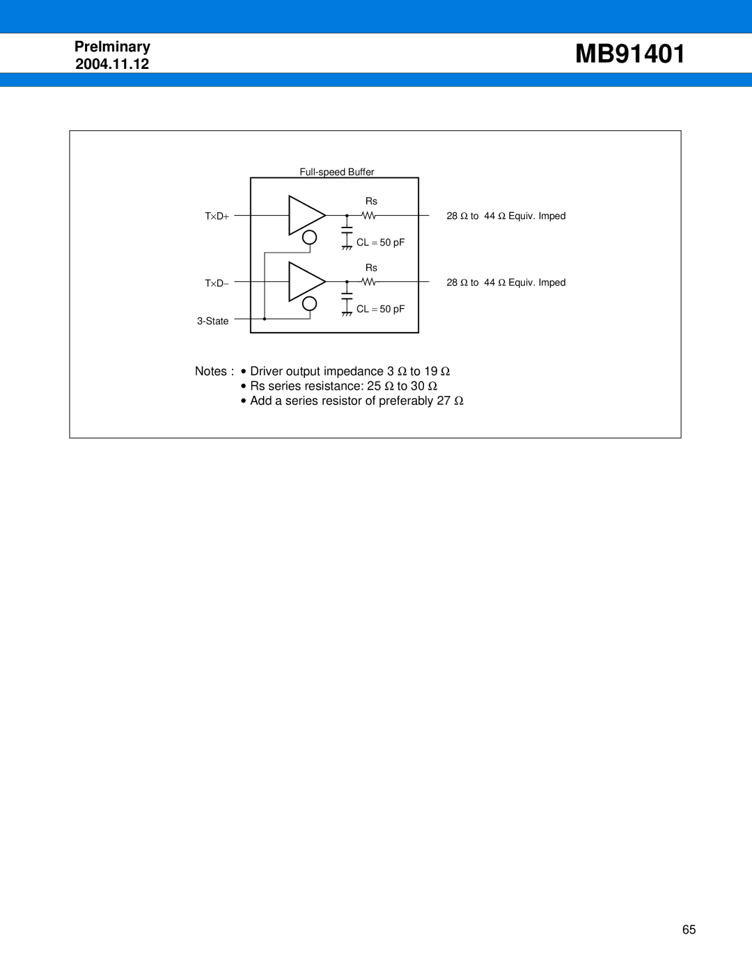 Fujitsu MB91401 manual Full-speed Buffer 