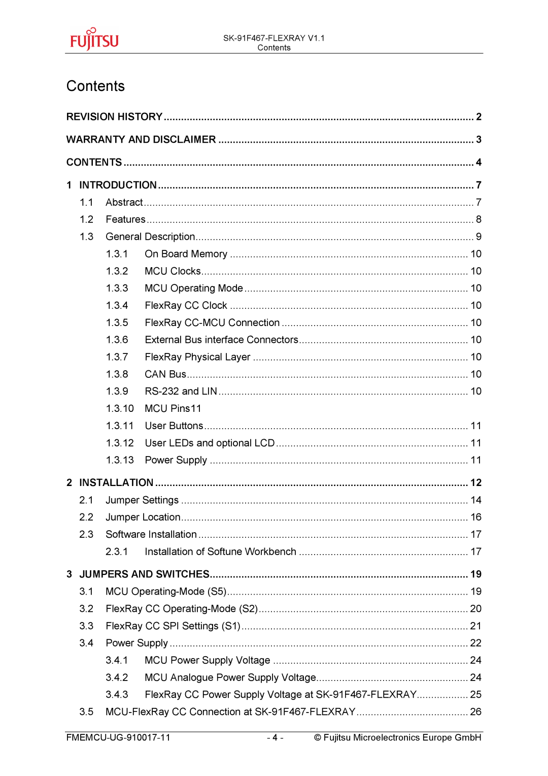 Fujitsu MB91460 SERIES, MB88121 SERIES manual Contents 