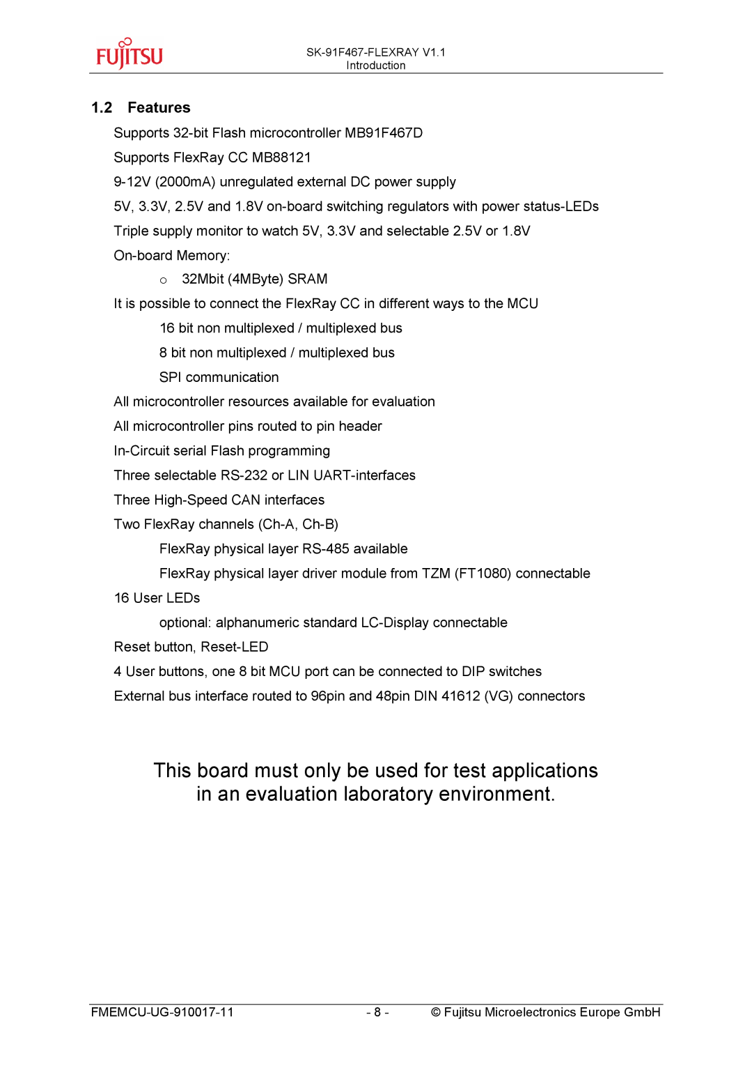 Fujitsu MB91460 SERIES, MB88121 SERIES manual Features 