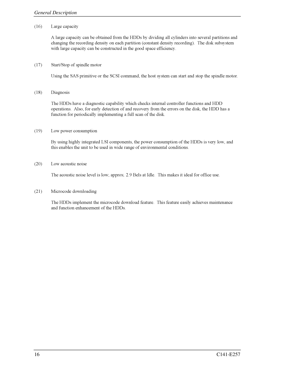 Fujitsu MBB2147RC, MBB2073RC manual General Description 