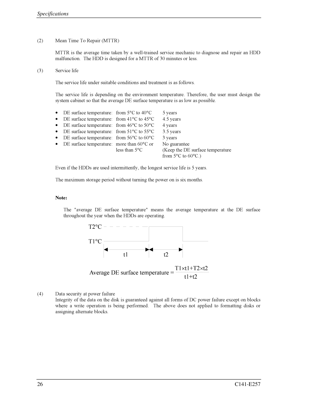 Fujitsu MBB2147RC, MBB2073RC manual Specifications 