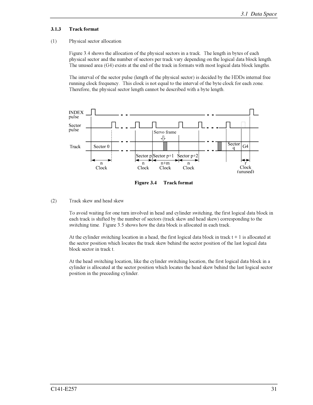 Fujitsu MBB2073RC, MBB2147RC manual Track format 