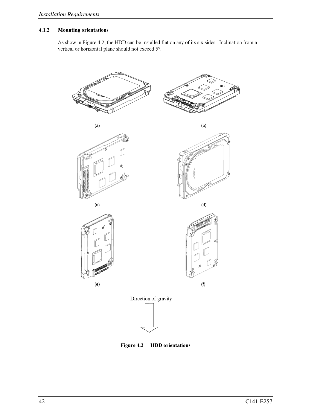 Fujitsu MBB2147RC, MBB2073RC manual Installation Requirements, Mounting orientations 