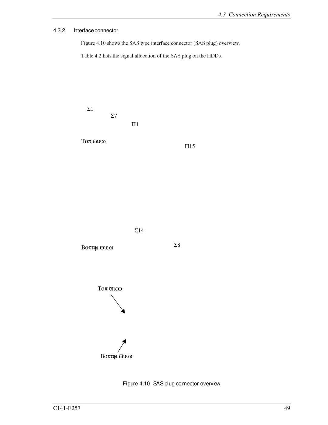 Fujitsu MBB2073RC, MBB2147RC manual Connection Requirements, Interface connector 