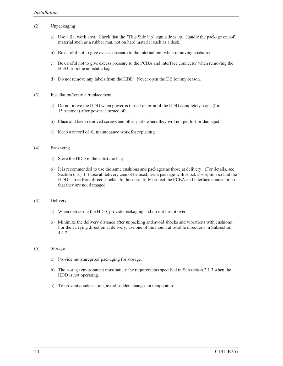 Fujitsu MBB2147RC, MBB2073RC manual Installation 