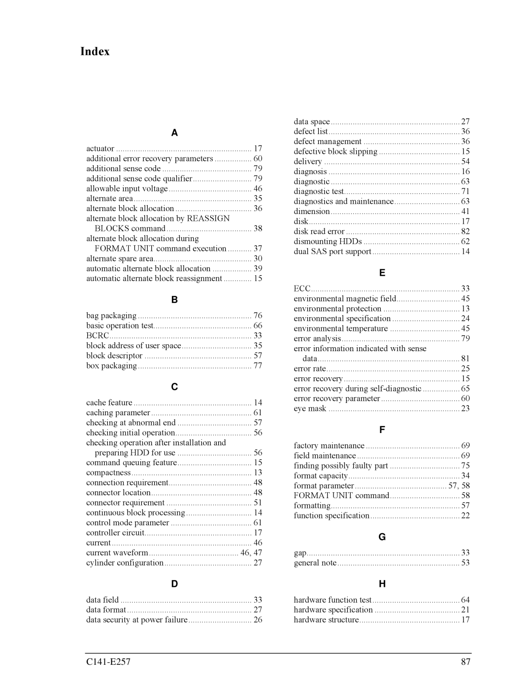 Fujitsu MBB2073RC, MBB2147RC manual Bcrc, Ecc 