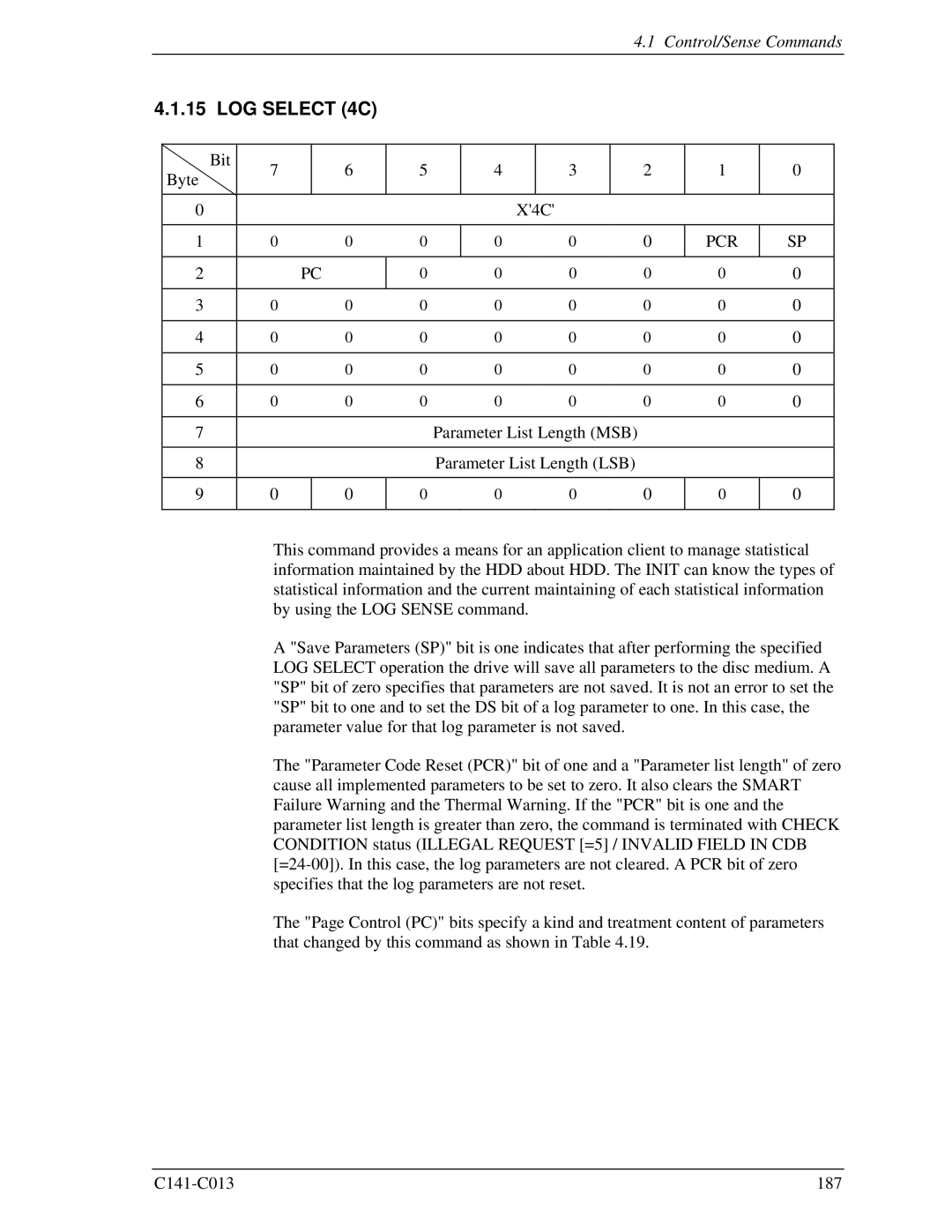 Fujitsu MBC2073RC, MBC2036RC, MBA3300RC, MBA3147RC, MBA3073RC specifications LOG Select 4C 