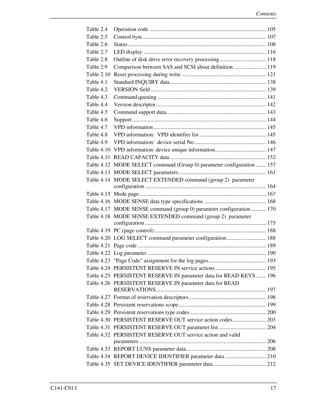 Fujitsu MBC2073RC, MBC2036RC, MBA3300RC, MBA3147RC, MBA3073RC specifications 107 