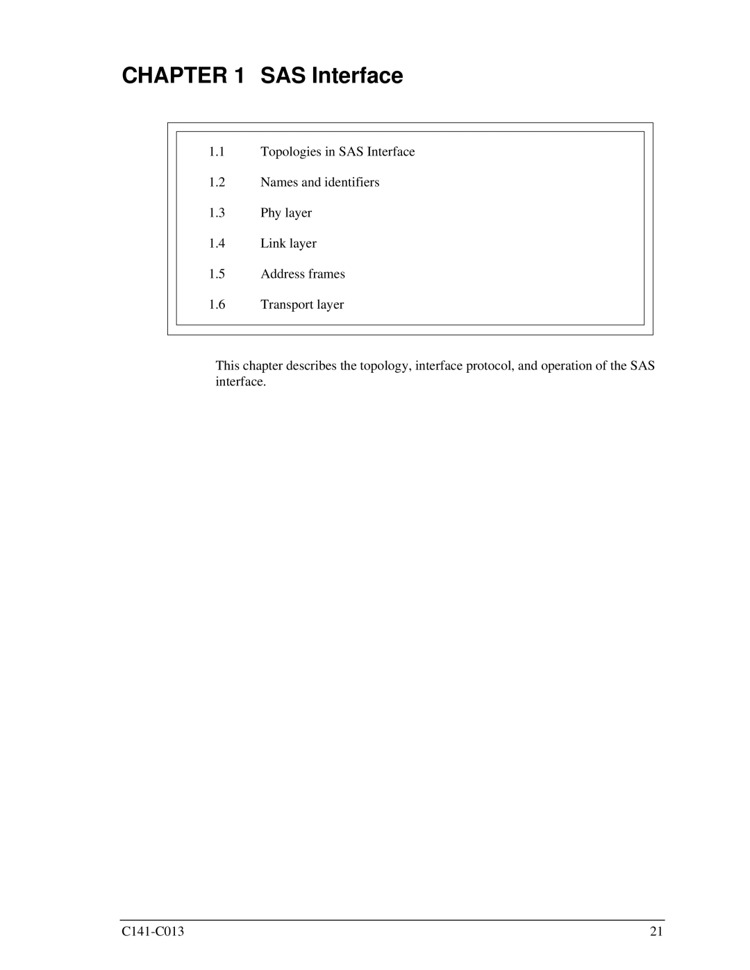 Fujitsu MBC2036RC, MBC2073RC, MBA3300RC, MBA3147RC, MBA3073RC specifications SAS Interface 