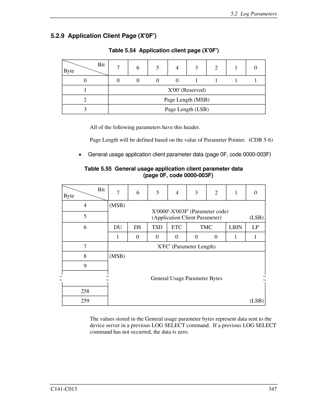 Fujitsu MBC2073RC, MBC2036RC, MBA3300RC, MBA3147RC, MBA3073RC Application Client Page X0F, Application client page X0F 