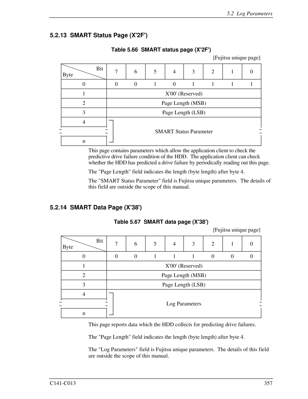 Fujitsu MBC2073RC, MBC2036RC, MBA3300RC, MBA3147RC Smart Status Page X2F, Smart Data, Smart status page X2F, Smart data 