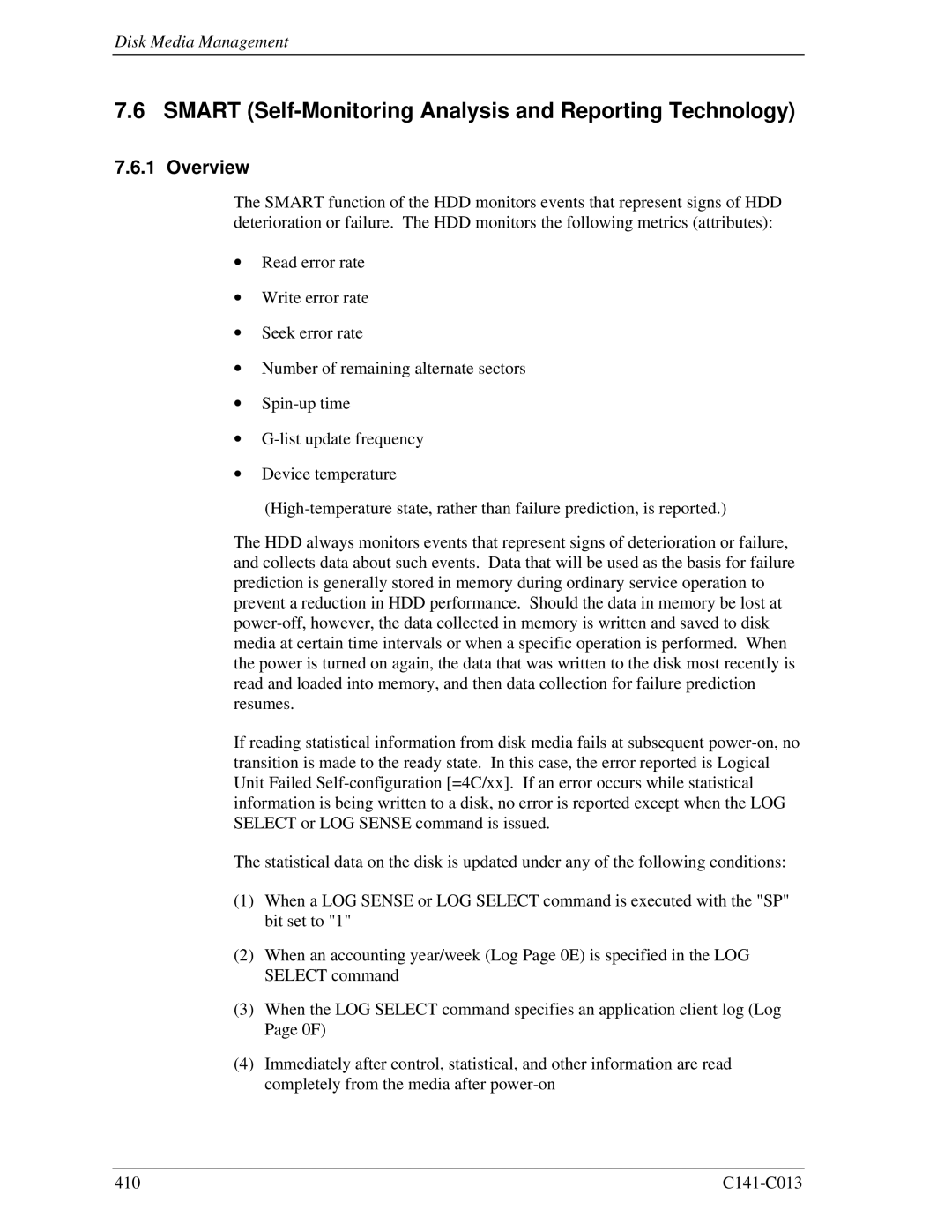 Fujitsu MBA3073RC, MBC2036RC, MBC2073RC, MBA3300RC Smart Self-Monitoring Analysis and Reporting Technology, Overview 