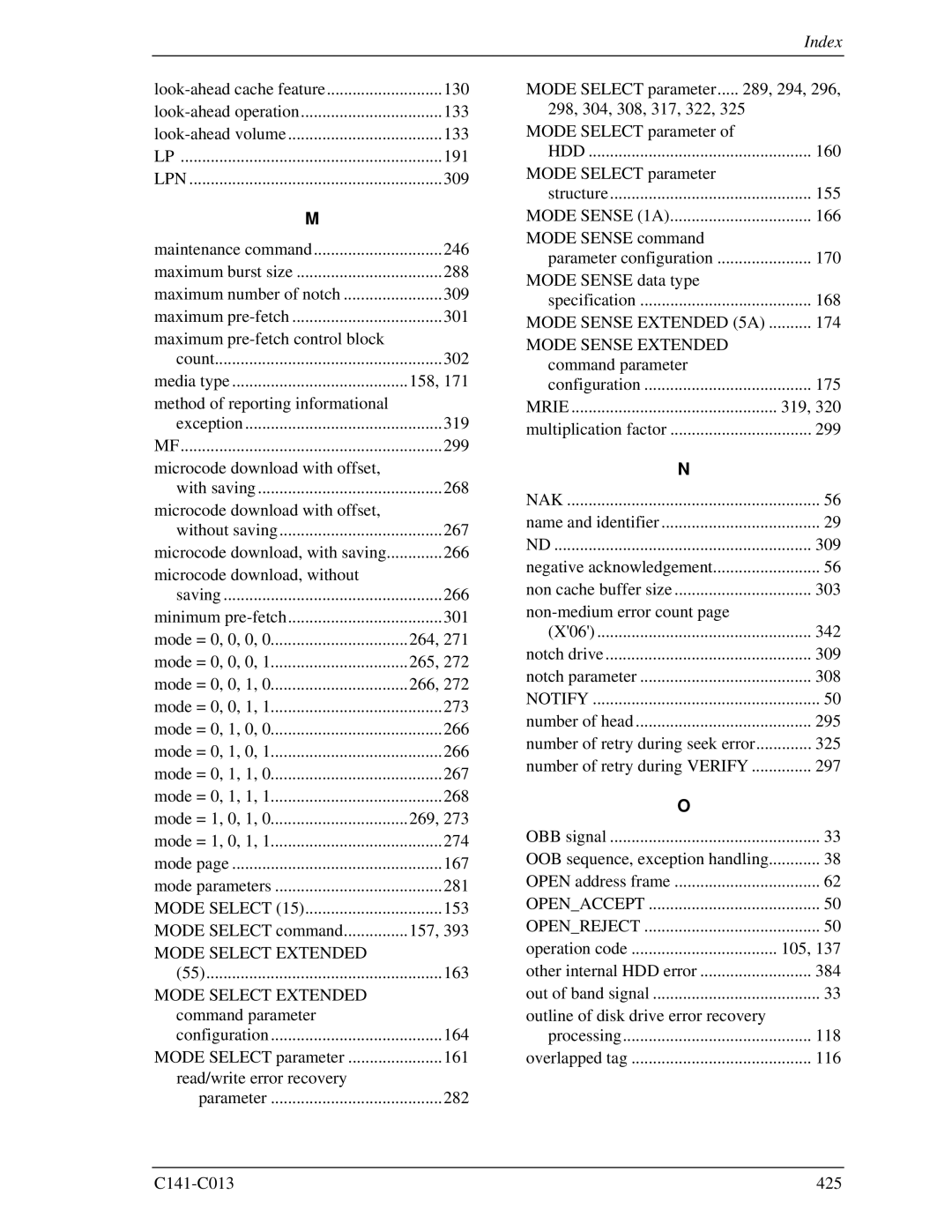 Fujitsu MBA3073RC, MBC2036RC, MBC2073RC, MBA3300RC, MBA3147RC specifications Mode Select Extended, Mode Sense Extended 