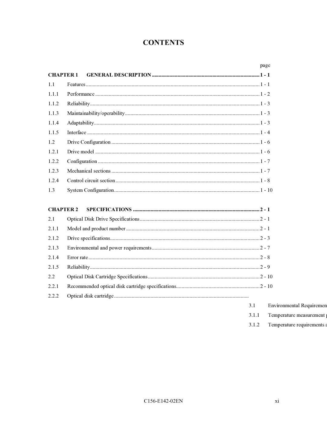 Fujitsu MCE3130AP, MCF3064AP, MCE3064AP manual Contents 