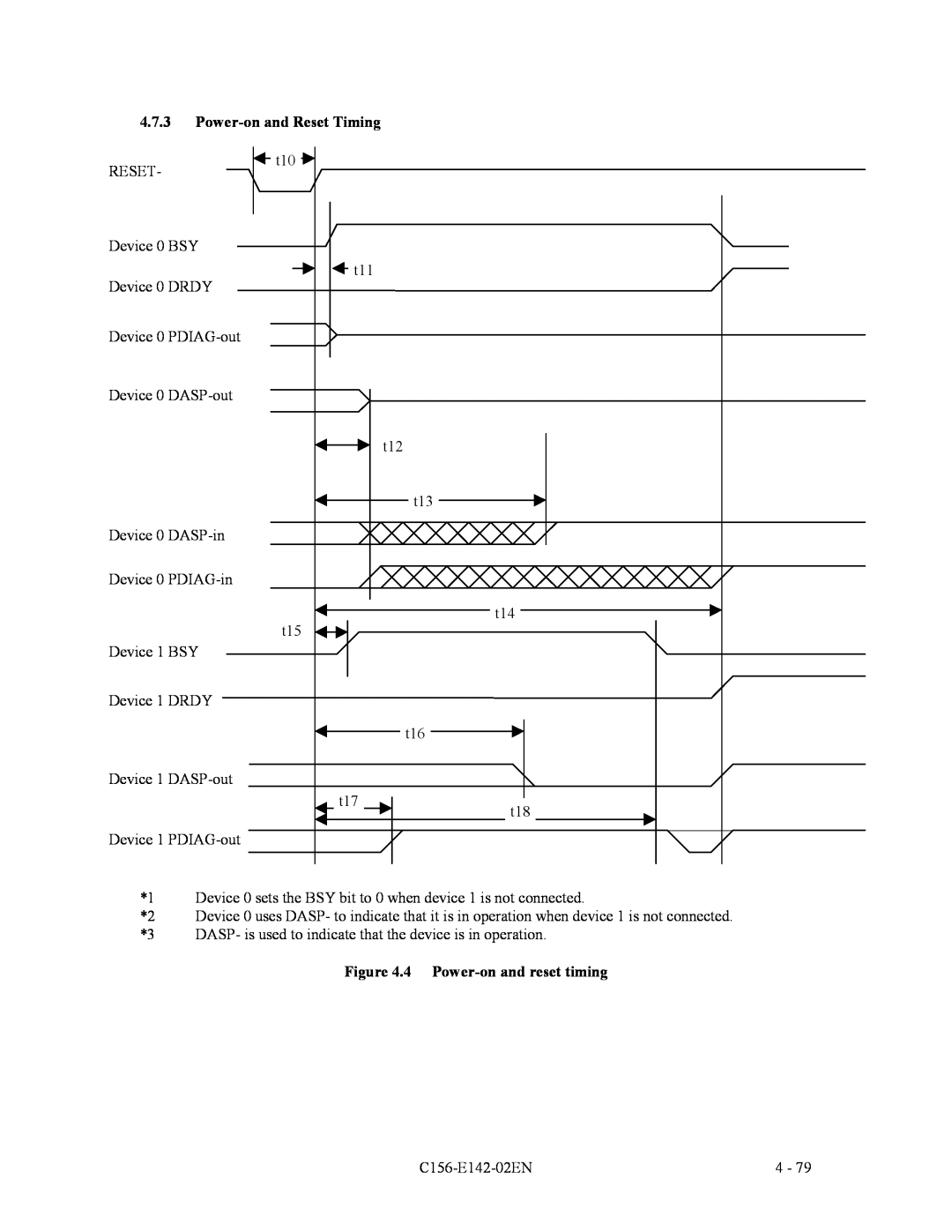 Fujitsu MCF3064AP, MCE3064AP, MCE3130AP manual Power-on and Reset Timing, 4 Power-on and reset timing 