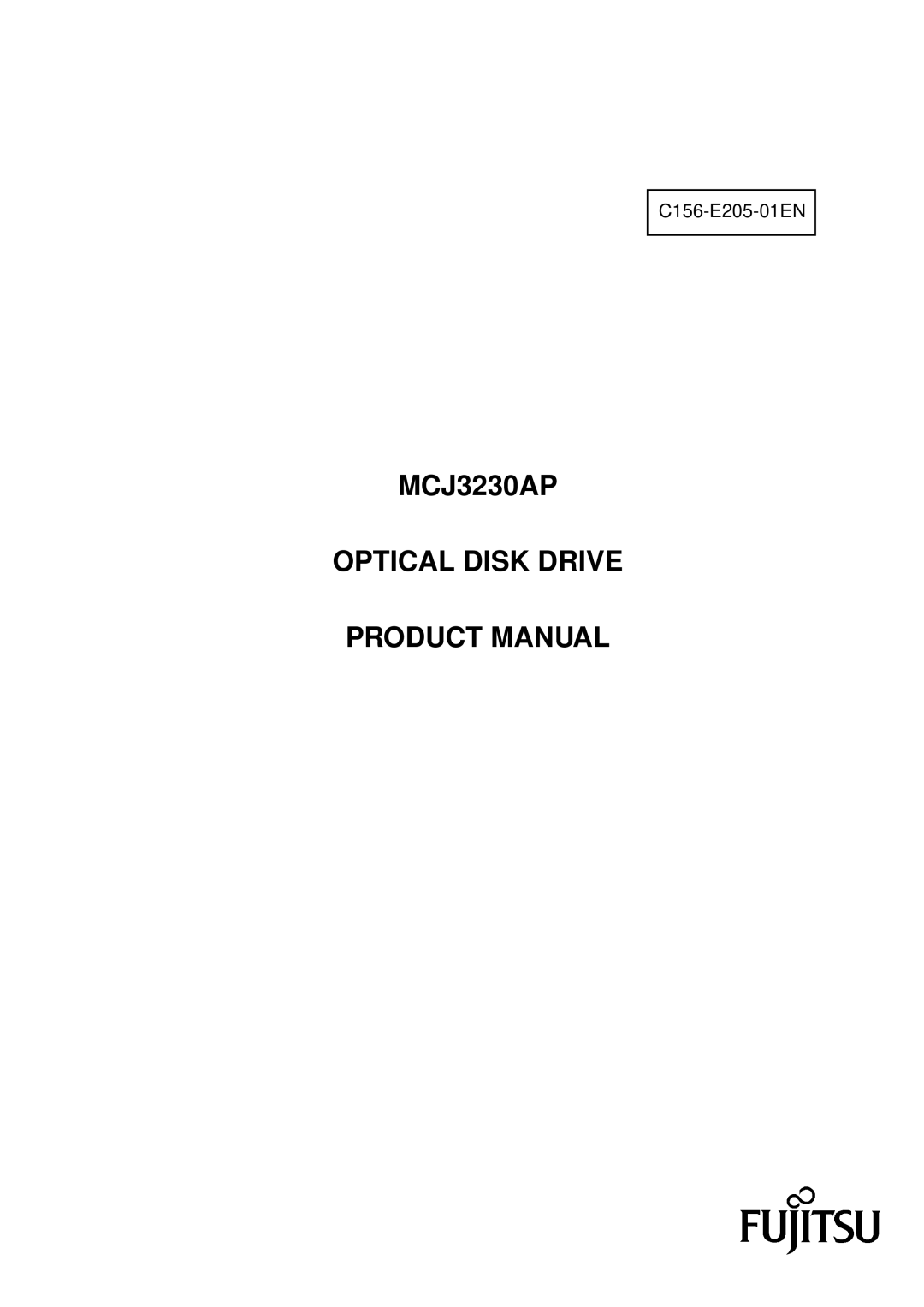 Fujitsu manual MCJ3230AP Optical Disk Drive Product Manual 