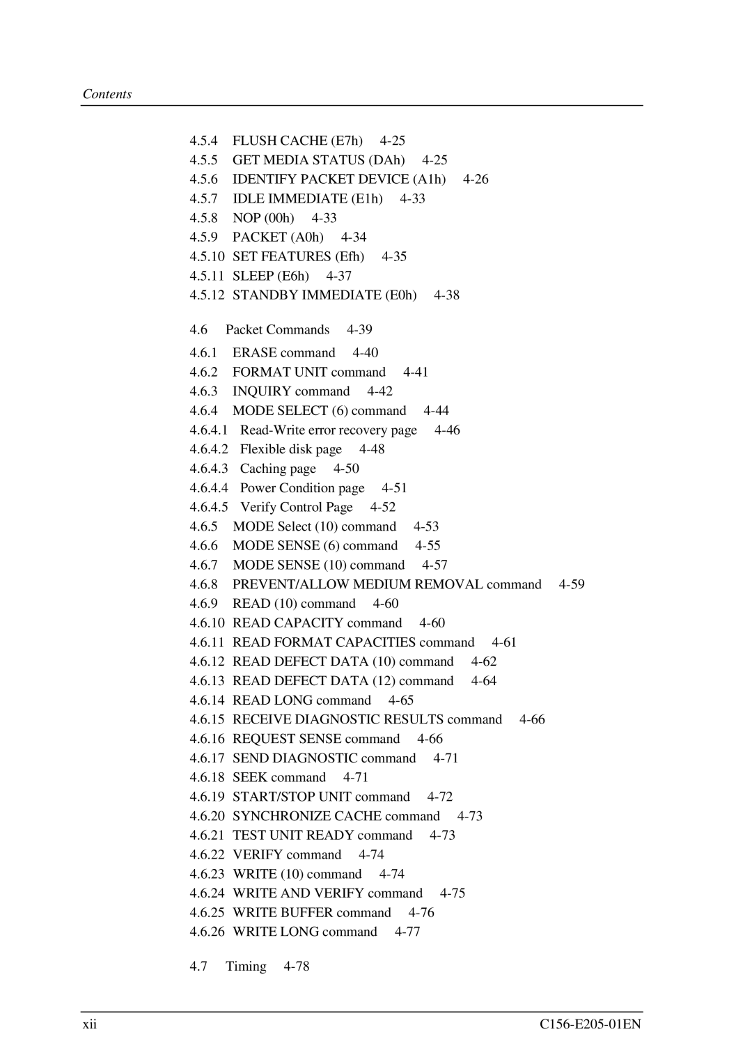 Fujitsu MCJ3230AP manual Read Long command Receive Diagnostic Results command 