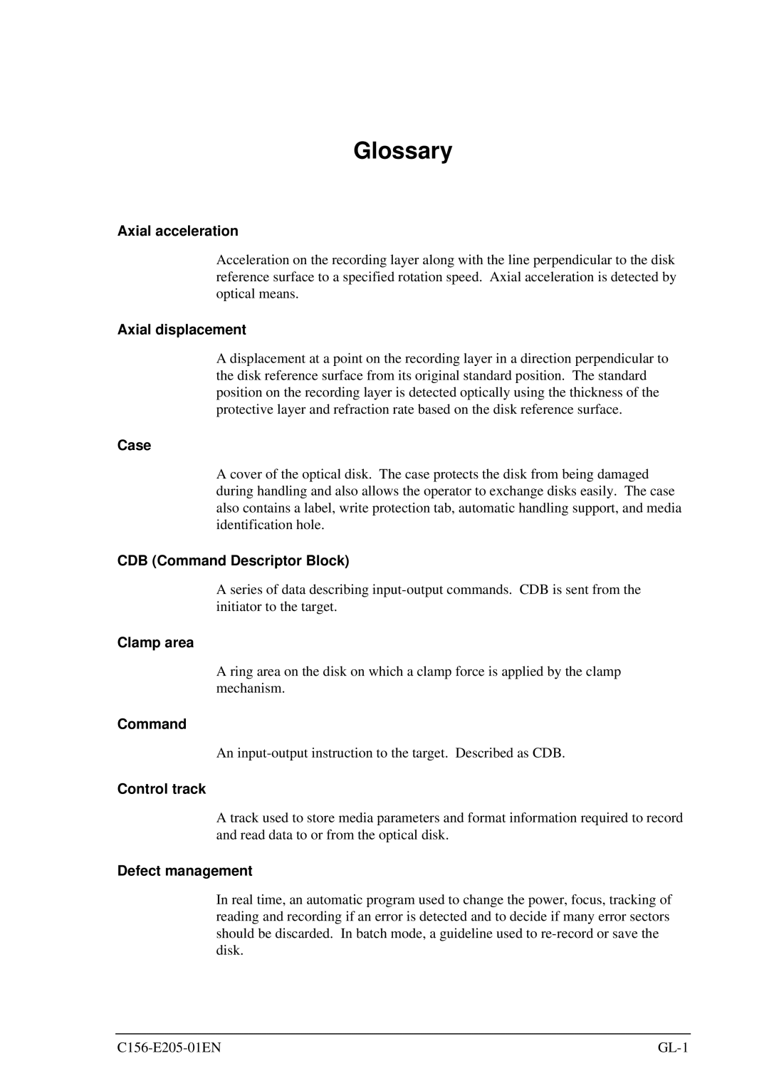 Fujitsu MCJ3230AP manual Glossary 