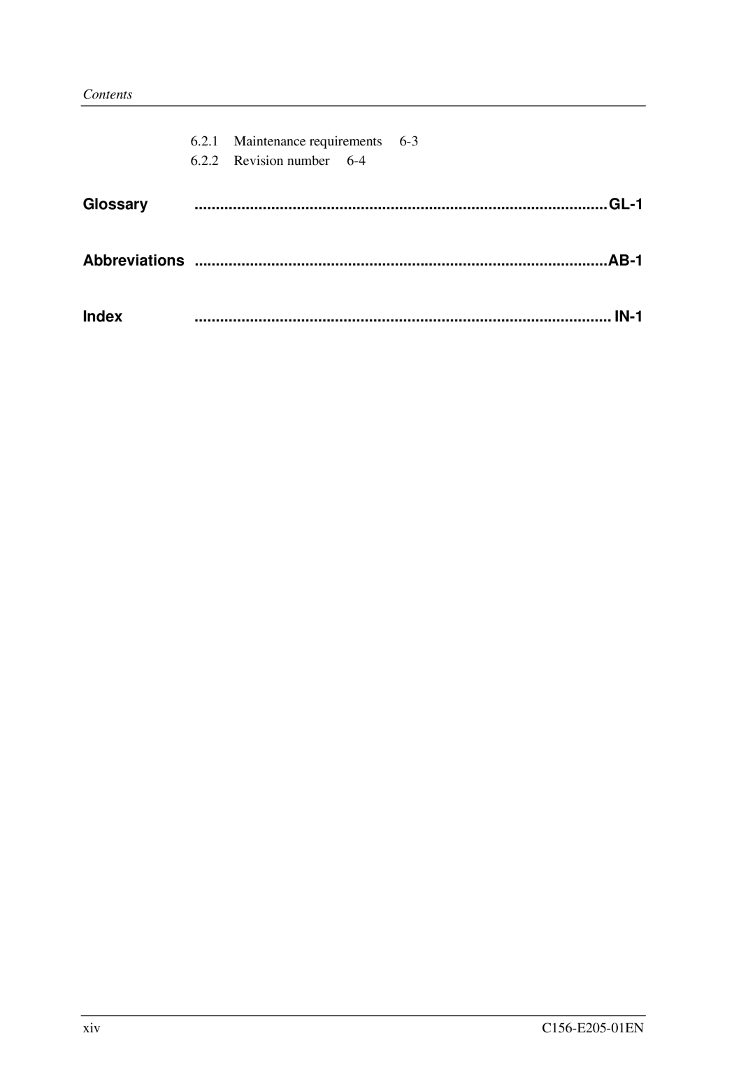 Fujitsu MCJ3230AP manual GL-1, AB-1, IN-1 