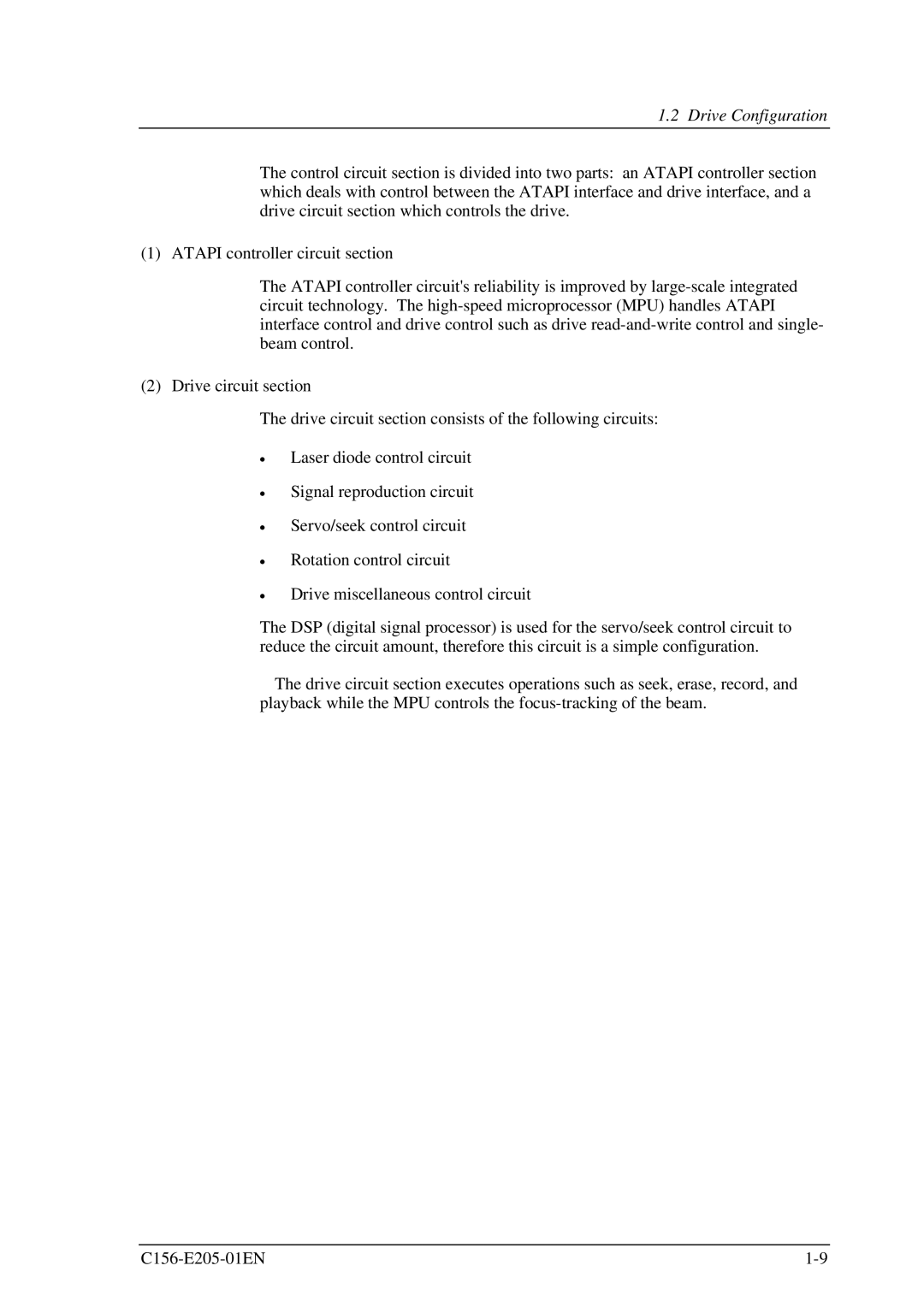 Fujitsu MCJ3230AP manual Drive Configuration 