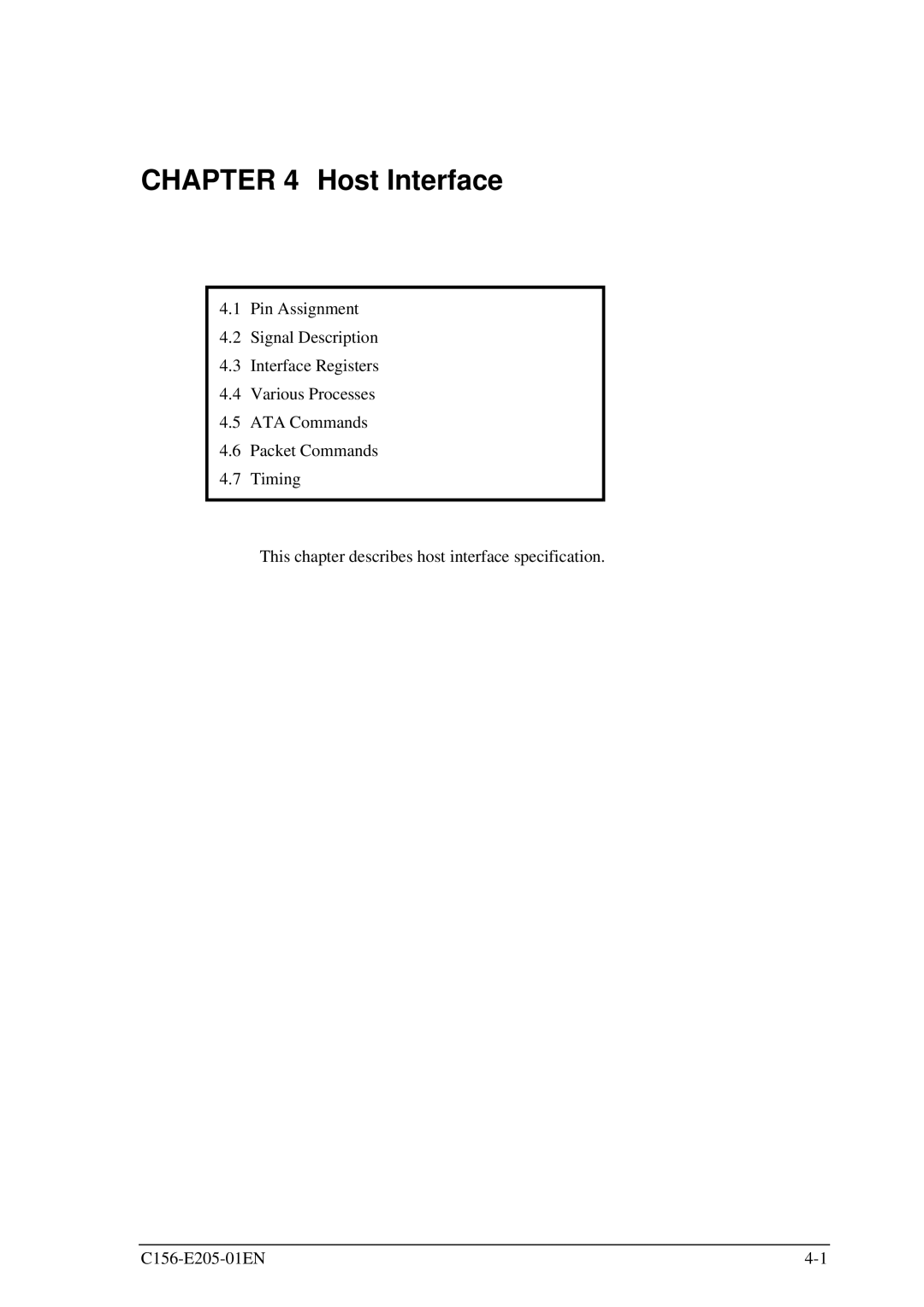 Fujitsu MCJ3230AP manual Host Interface 