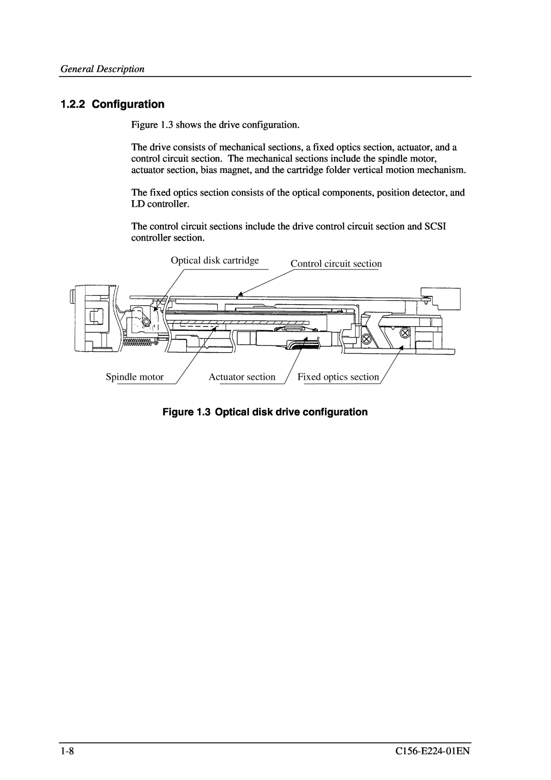Fujitsu MCJ3230SS manual Configuration, 3 Optical disk drive configuration 
