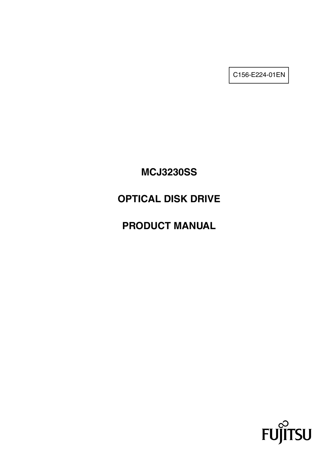 Fujitsu manual MCJ3230SS Optical Disk Drive Product Manual 