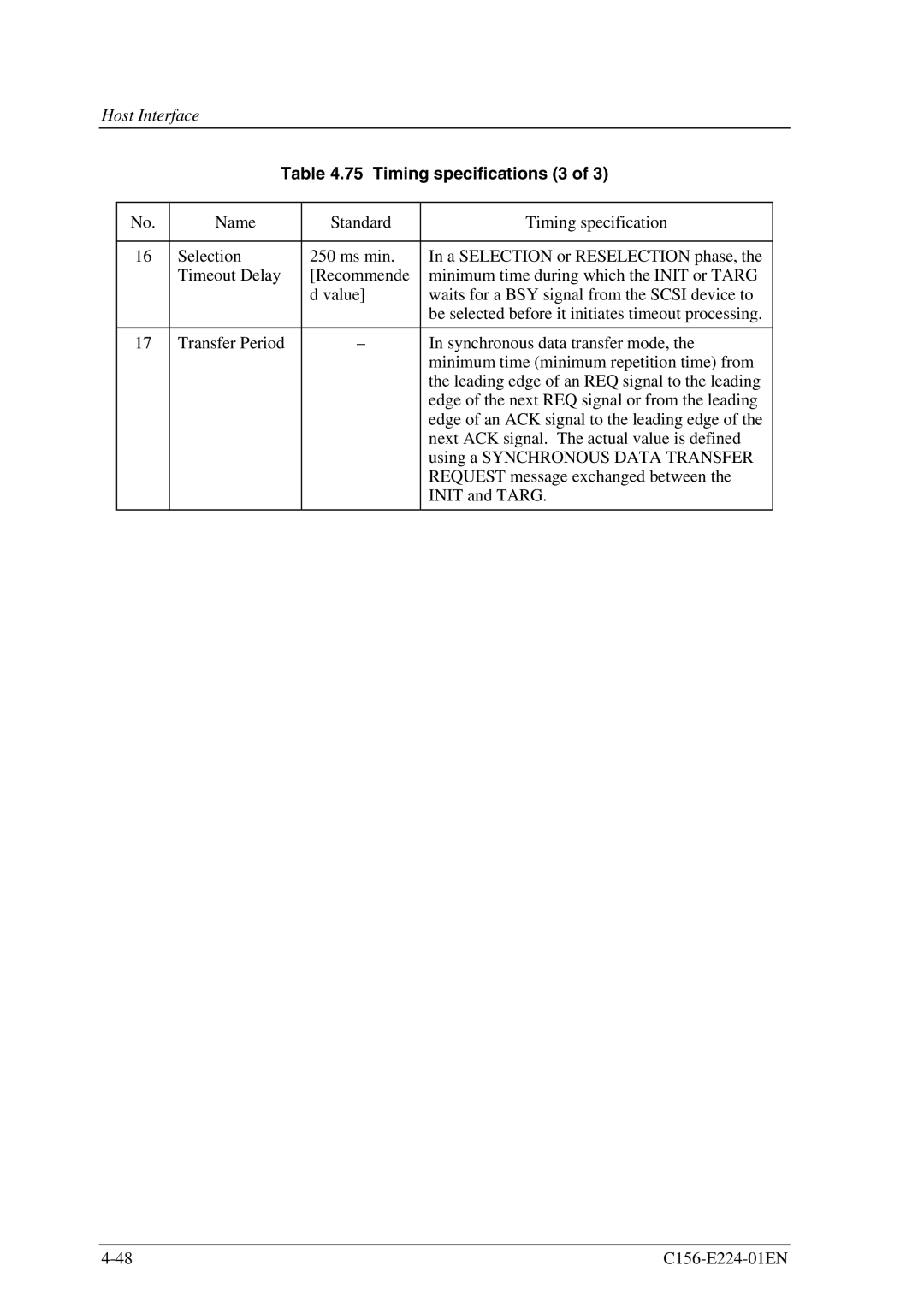 Fujitsu MCJ3230SS manual Timing specifications 3 