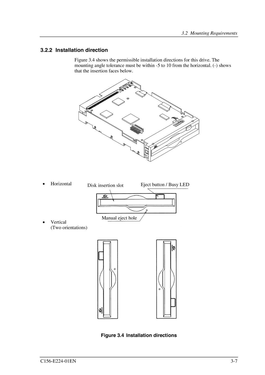 Fujitsu MCJ3230SS manual Installation directions 