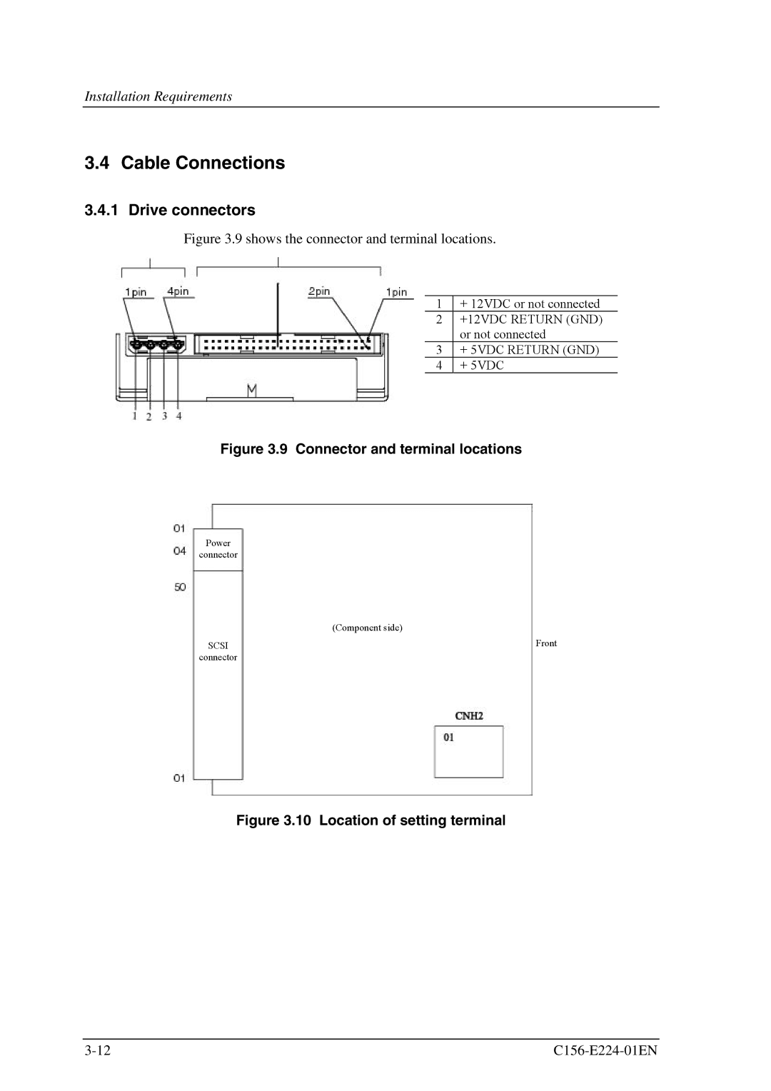 Fujitsu MCJ3230SS manual Cable Connections, Drive connectors 