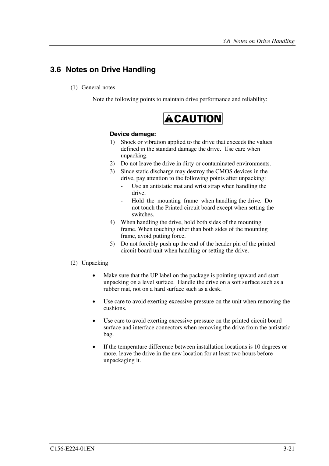 Fujitsu MCJ3230SS manual General notes 