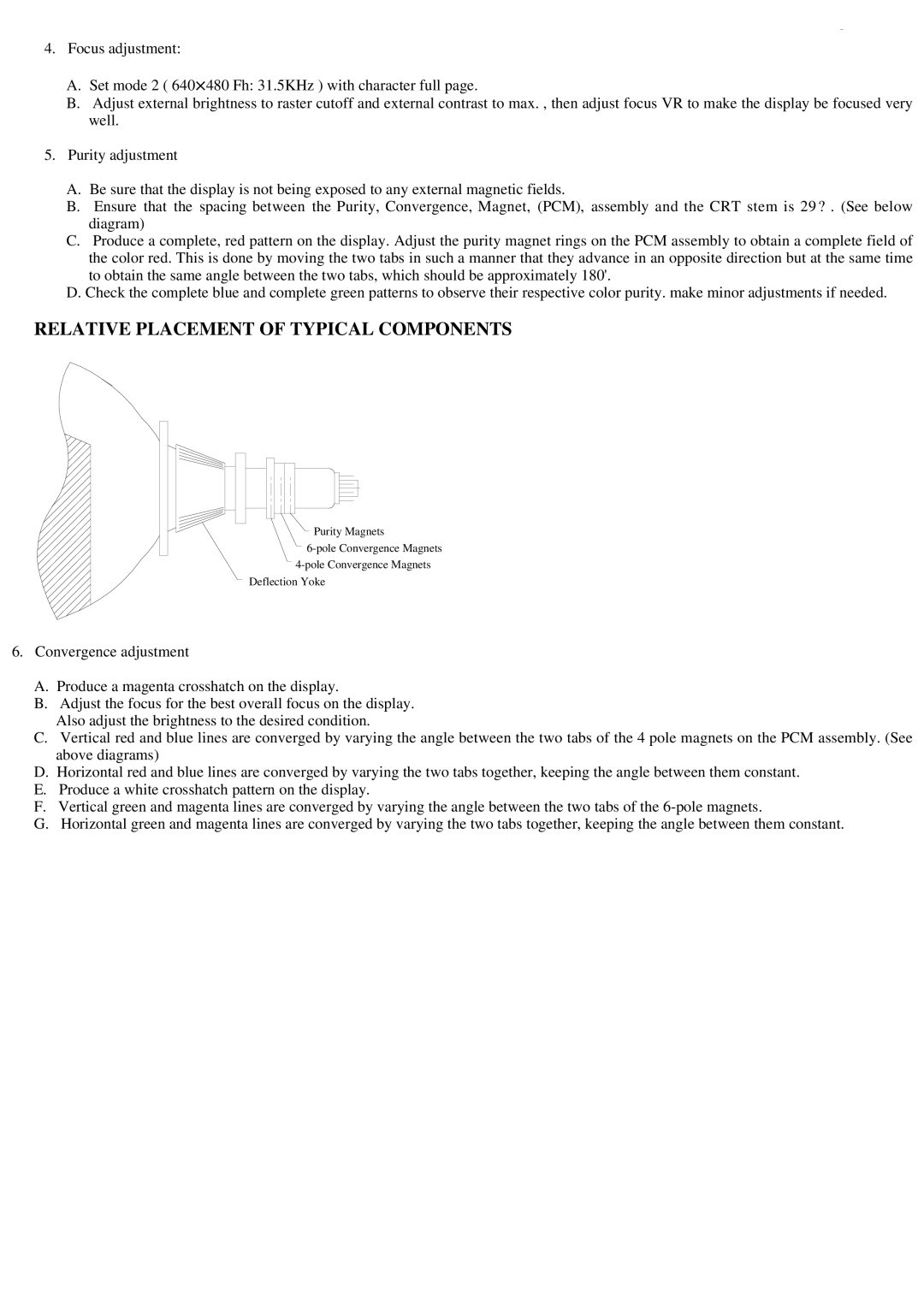 Fujitsu C551, MCM1514V, D556Q, 154V manual Relative Placement of Typical Components 