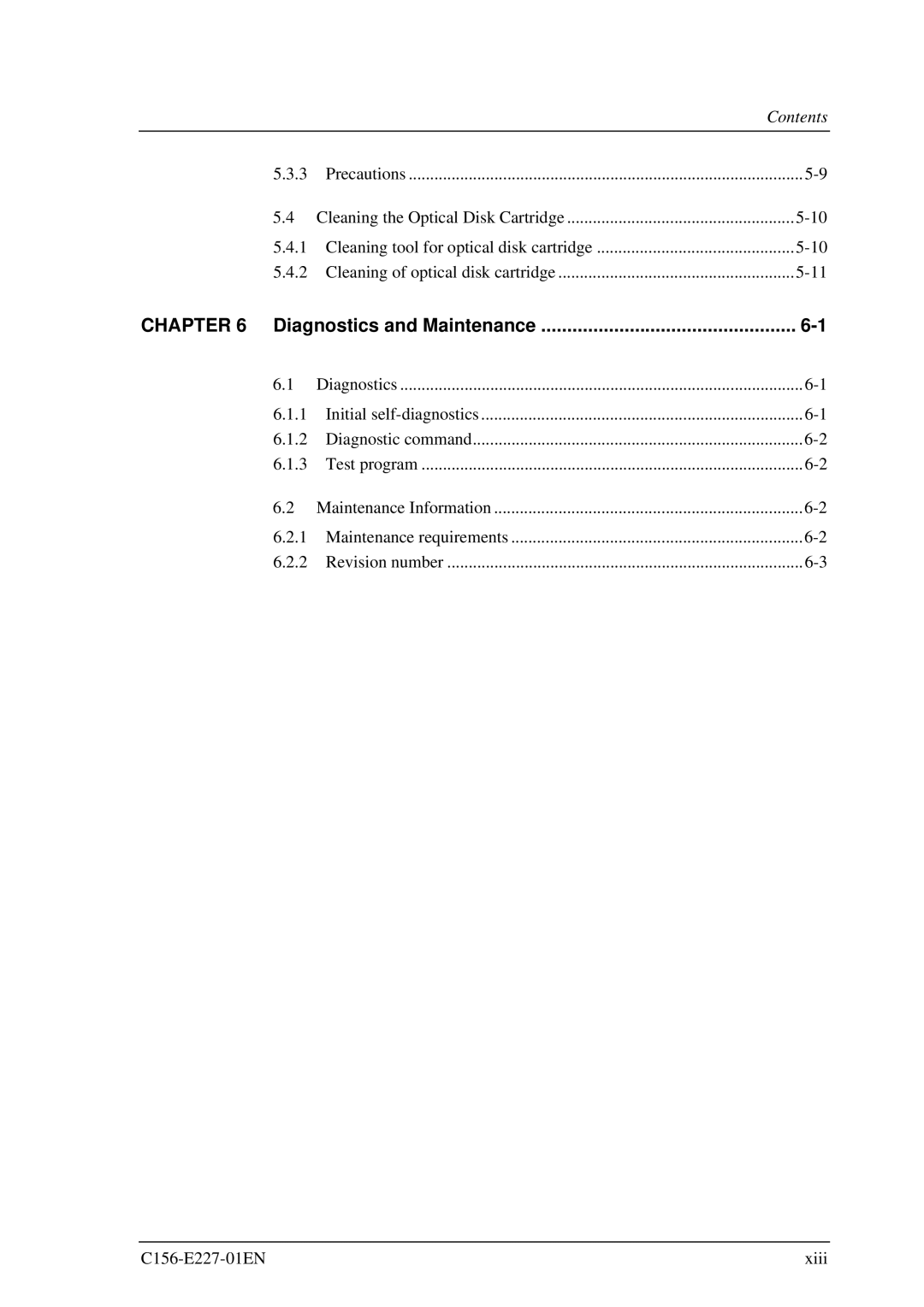 Fujitsu MCM3130AP, MCM3064AP manual Diagnostics and Maintenance 