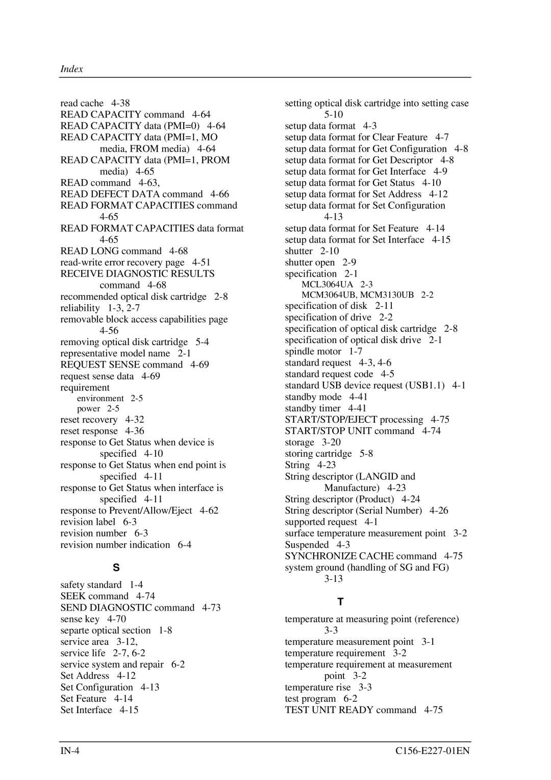 Fujitsu MCM3064AP, MCM3130AP manual Media, from media 4-64 Read Capacity data PMI=1, Prom 