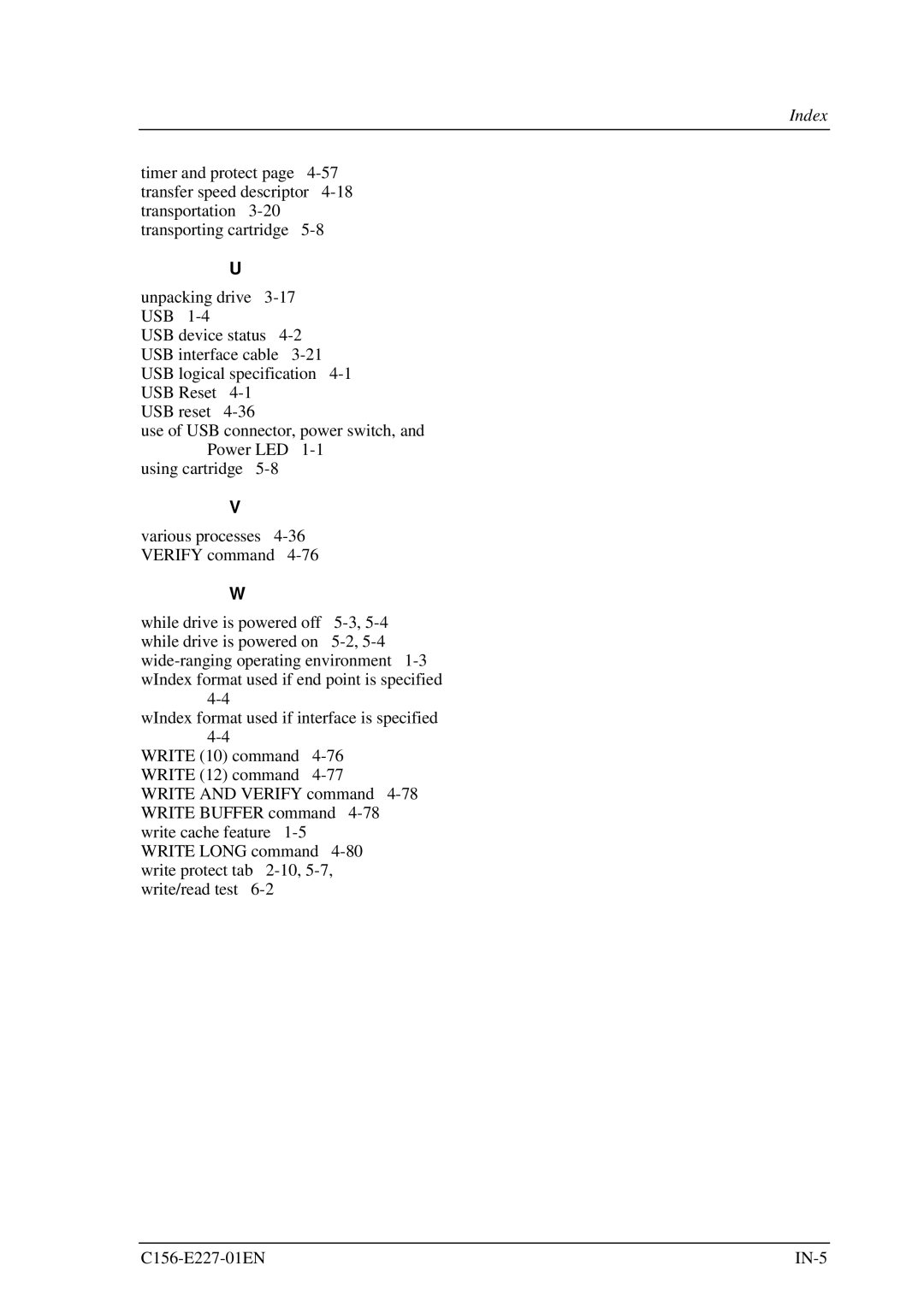 Fujitsu MCM3130AP, MCM3064AP manual Index 