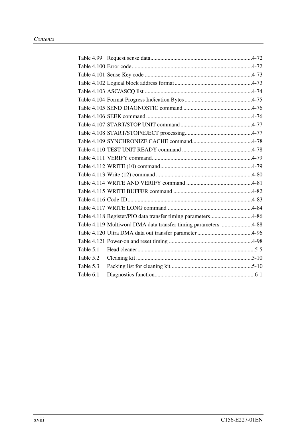 Fujitsu MCM3064AP, MCM3130AP manual Xviii C156-E227-01EN 