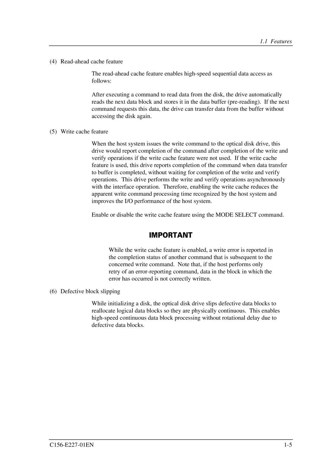 Fujitsu MCM3130AP, MCM3064AP manual Features 