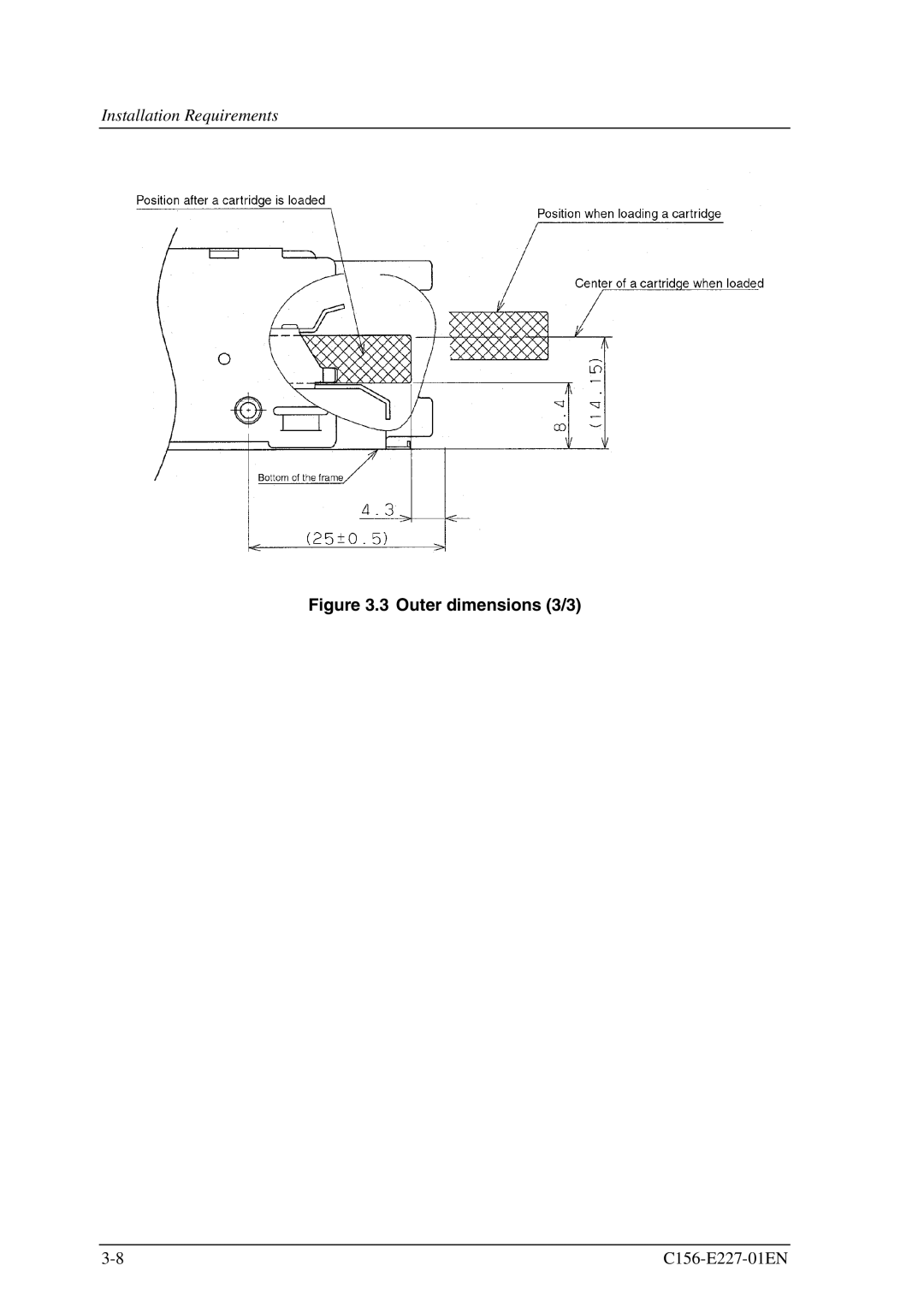 Fujitsu MCM3064AP, MCM3130AP manual Outer dimensions 3/3 