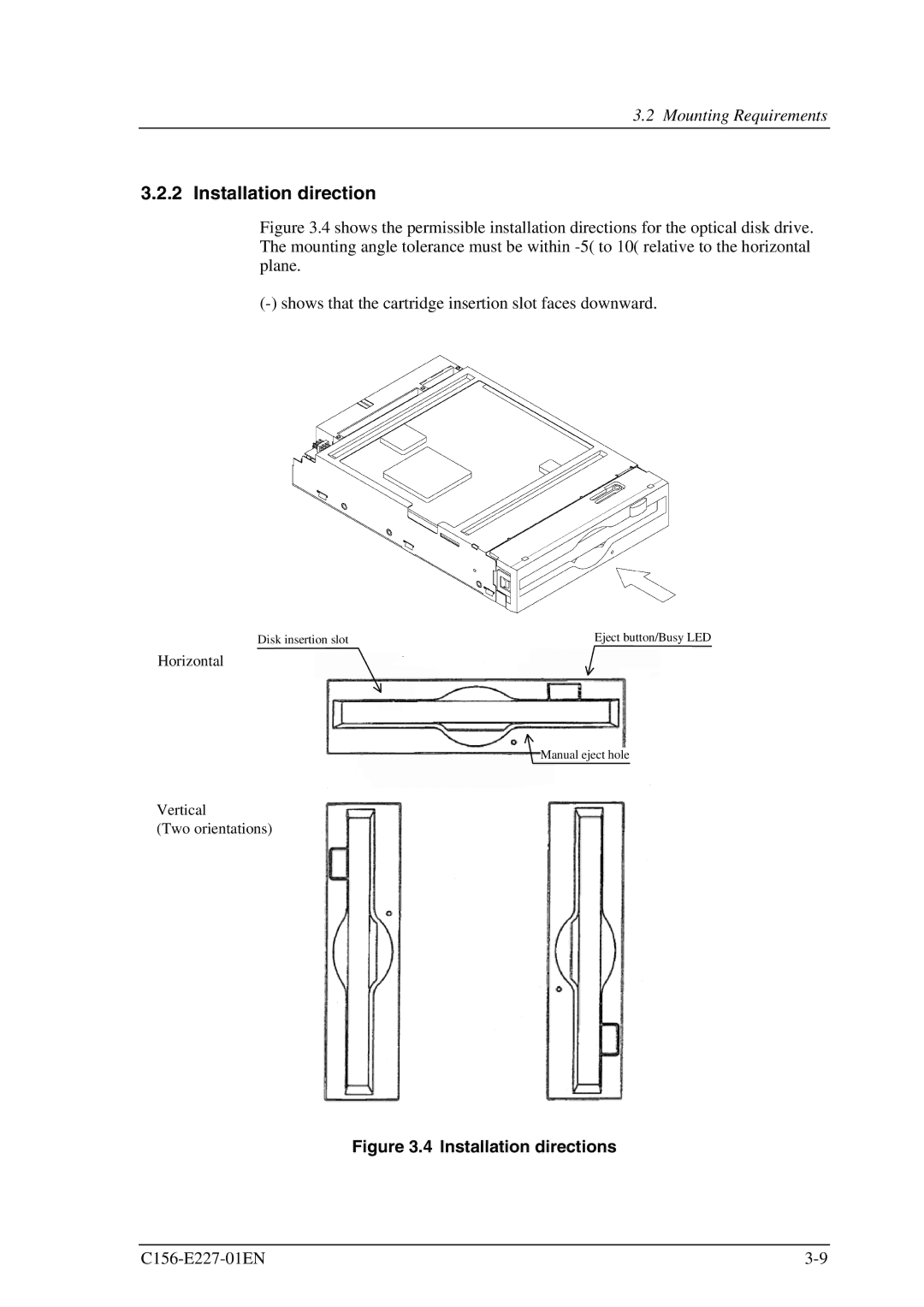 Fujitsu MCM3130AP, MCM3064AP manual Installation directions 