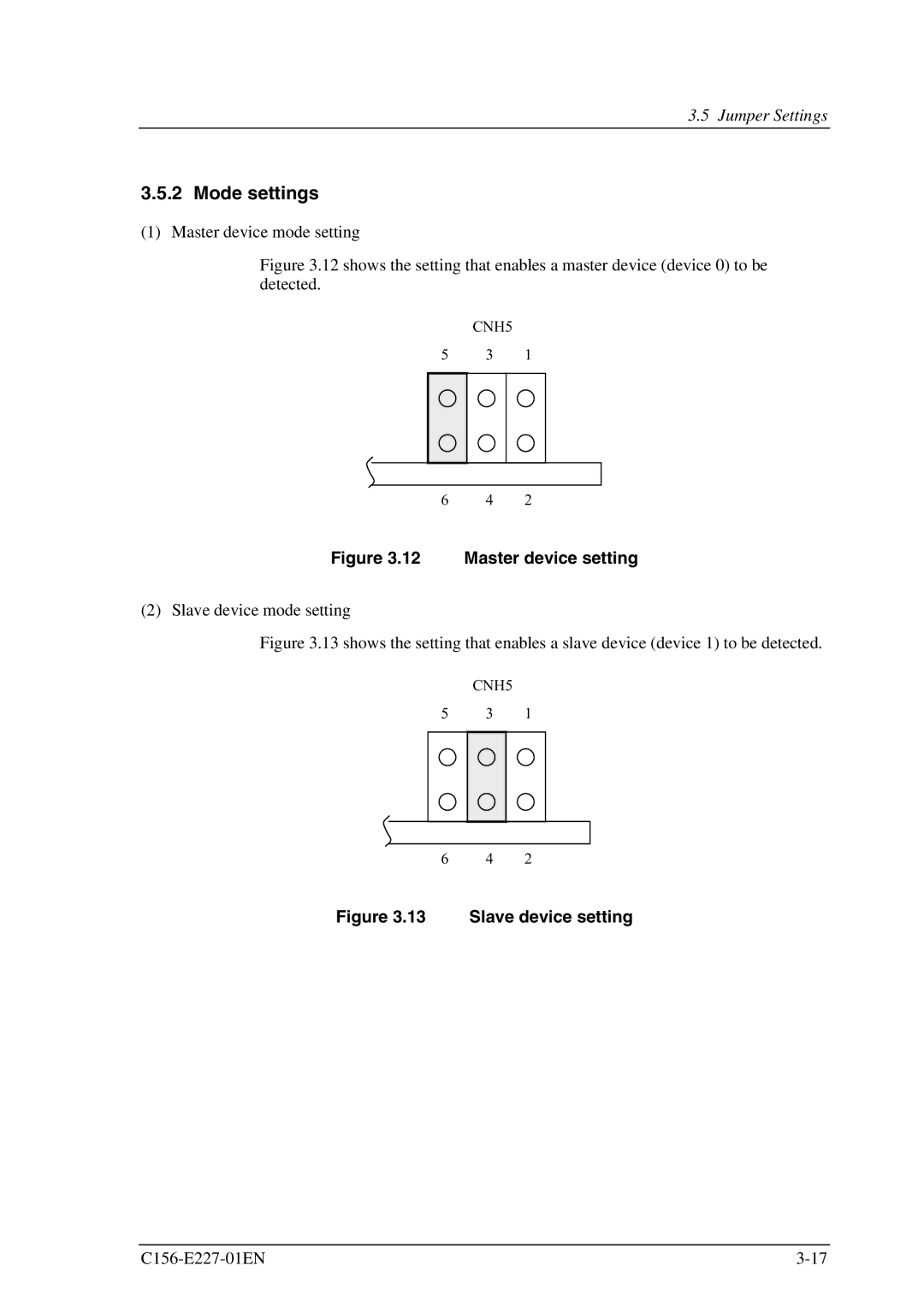 Fujitsu MCM3130AP, MCM3064AP manual Mode settings, Jumper Settings 