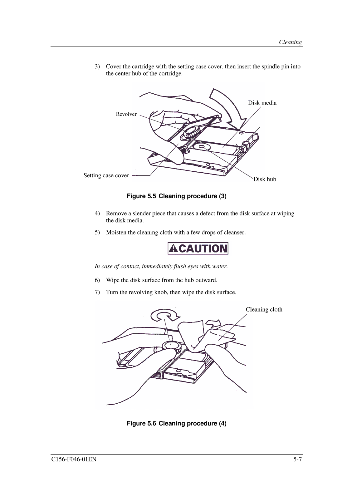 Fujitsu MDG3130UB, MDG3064UB manual Case of contact, immediately flush eyes with water 