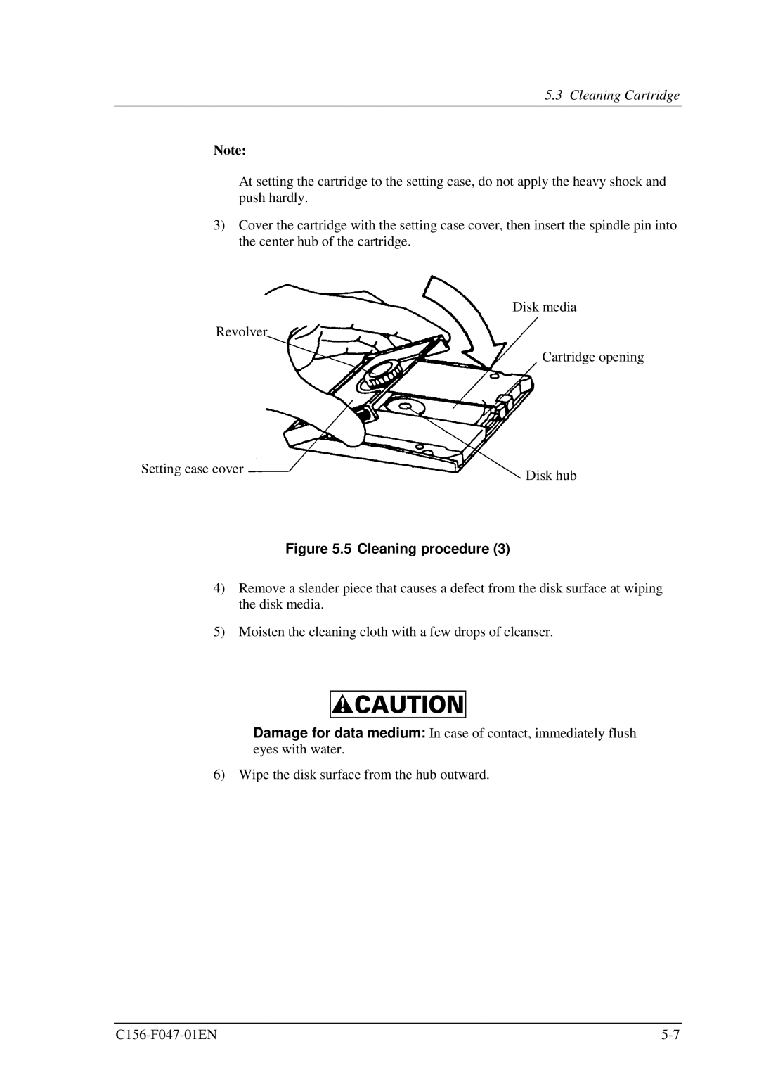 Fujitsu MDG3230UB manual Cleaning procedure 