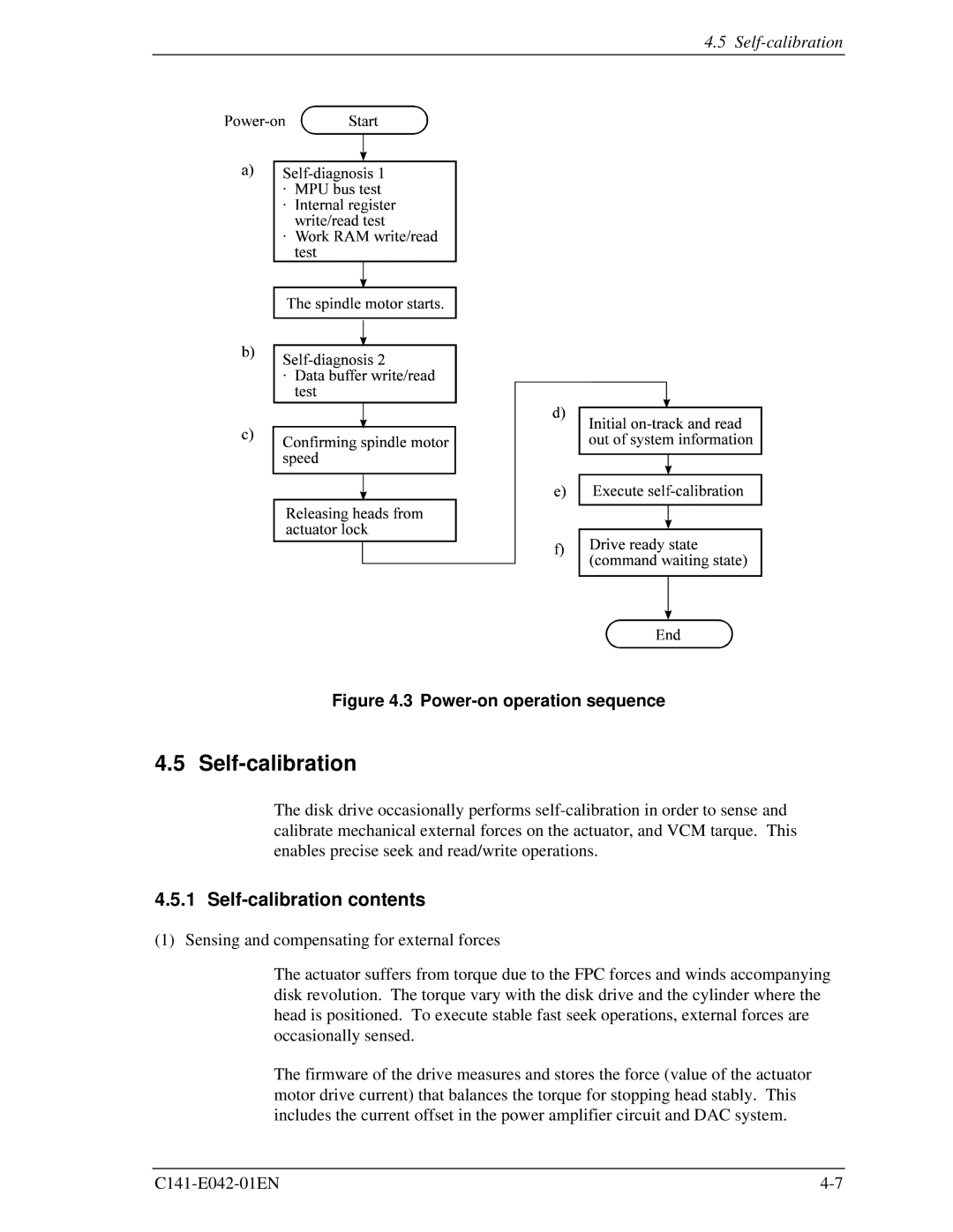 Fujitsu MHA2032AT, MHA2021AT manual Self-calibration contents 