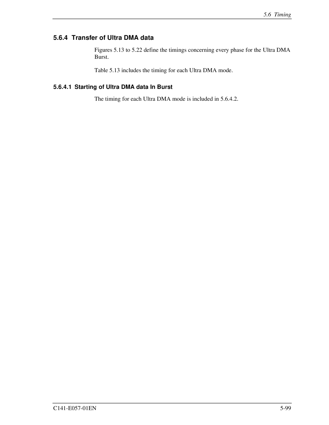 Fujitsu MHF2021AT, MHF2043AT, MHE2043AT, MHE2064AT manual Transfer of Ultra DMA data, Starting of Ultra DMA data In Burst 