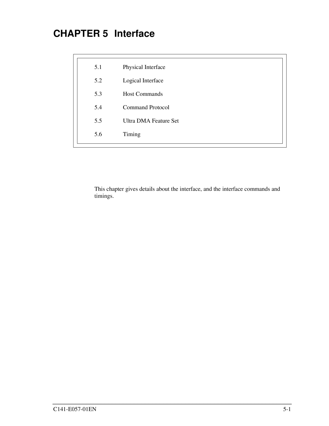 Fujitsu MHF2043AT, MHE2043AT, MHF2021AT, MHE2064AT manual Interface 