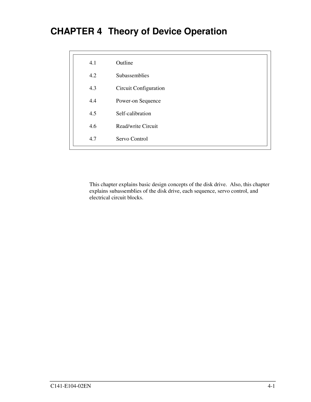 Fujitsu MHM215OAT, MHM200AT, MHM2100AT, MHL2300AT manual Theory of Device Operation 