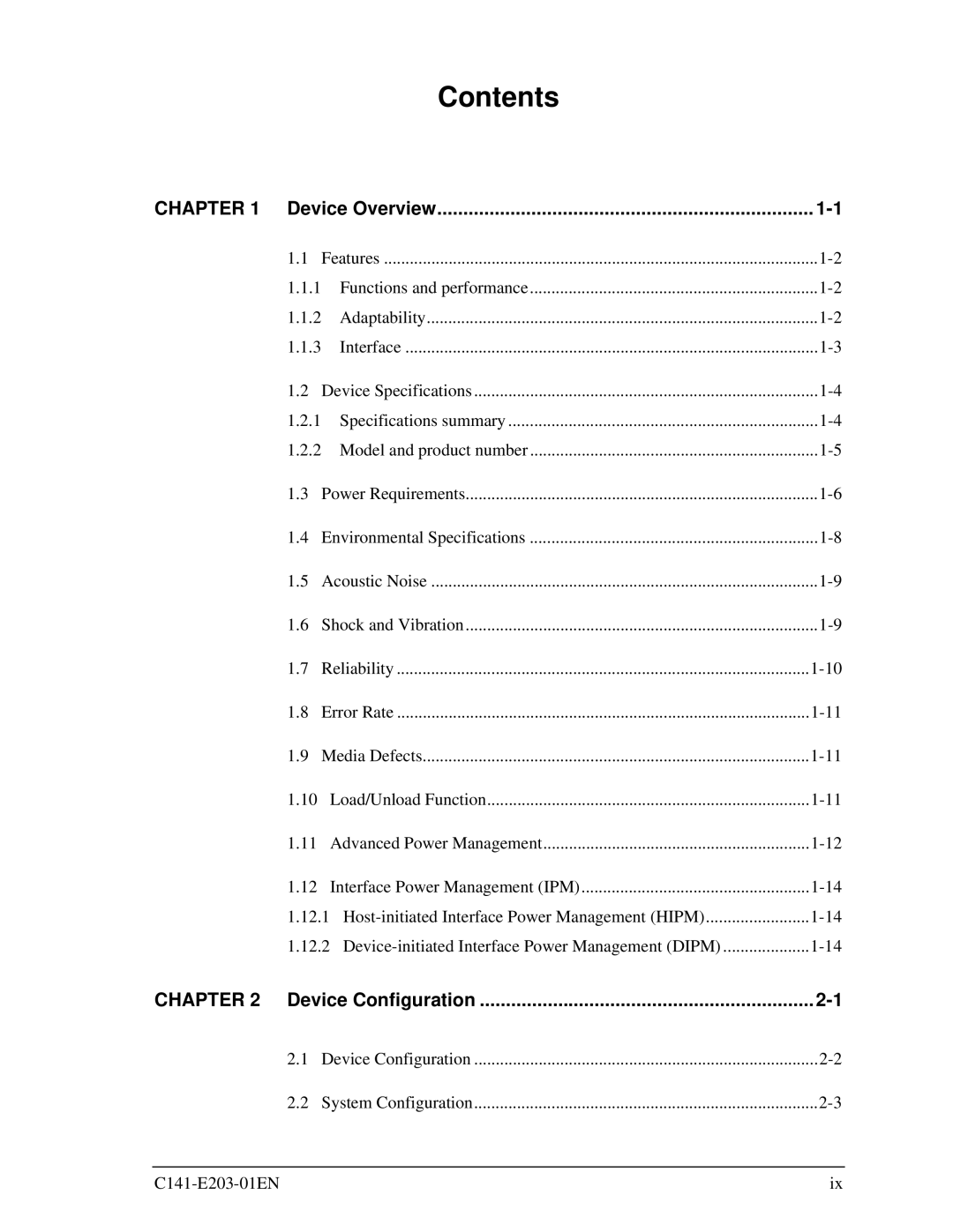 Fujitsu MHT2040BH, MHT2060BH, MHT2080BH manual Contents 