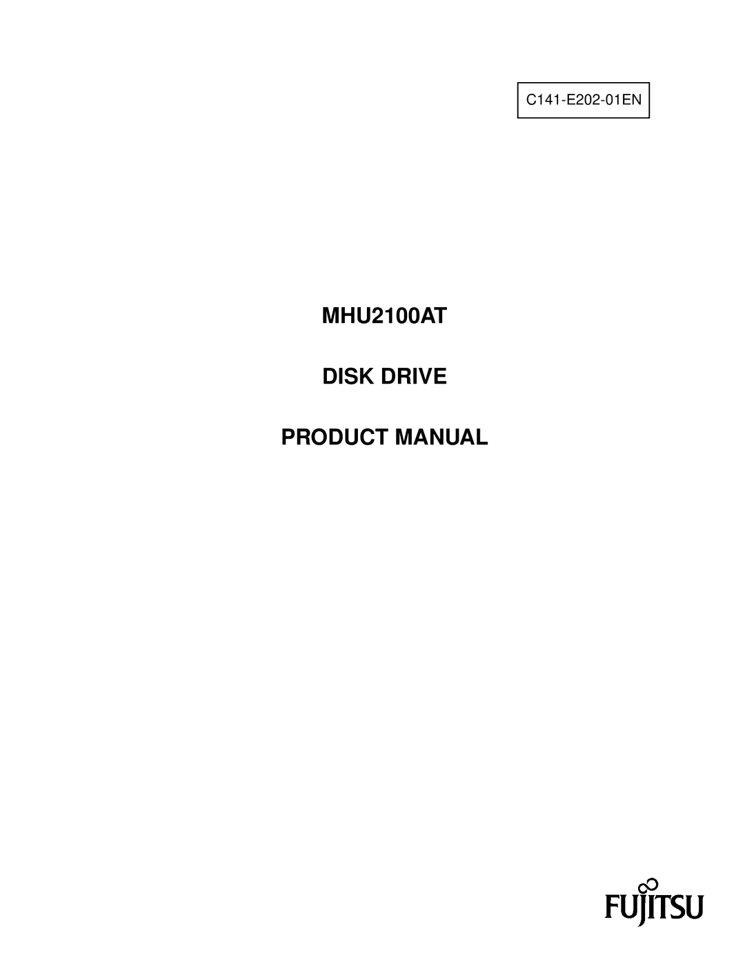 Fujitsu manual MHU2100AT Disk Drive Product Manual 