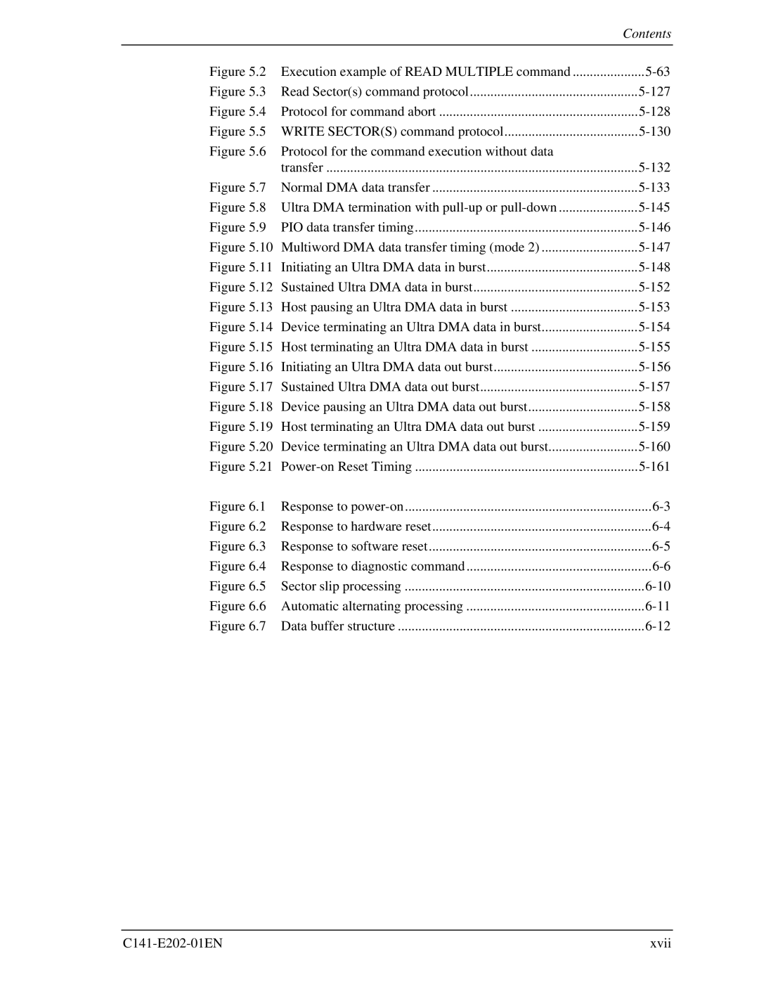 Fujitsu MHU2100AT manual Execution example of Read Multiple command 